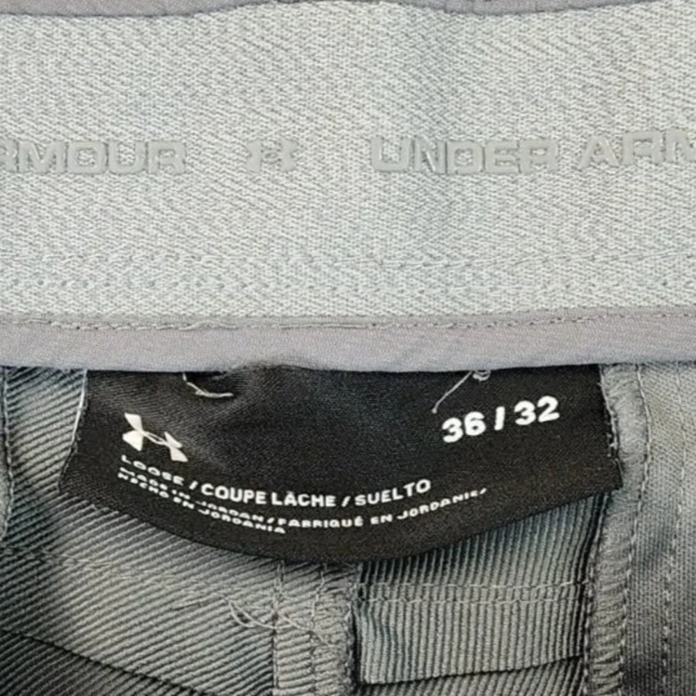 Under Armour Golf Pants Grey‎ Mens 36x32 Loose Fit Performance Trousers
